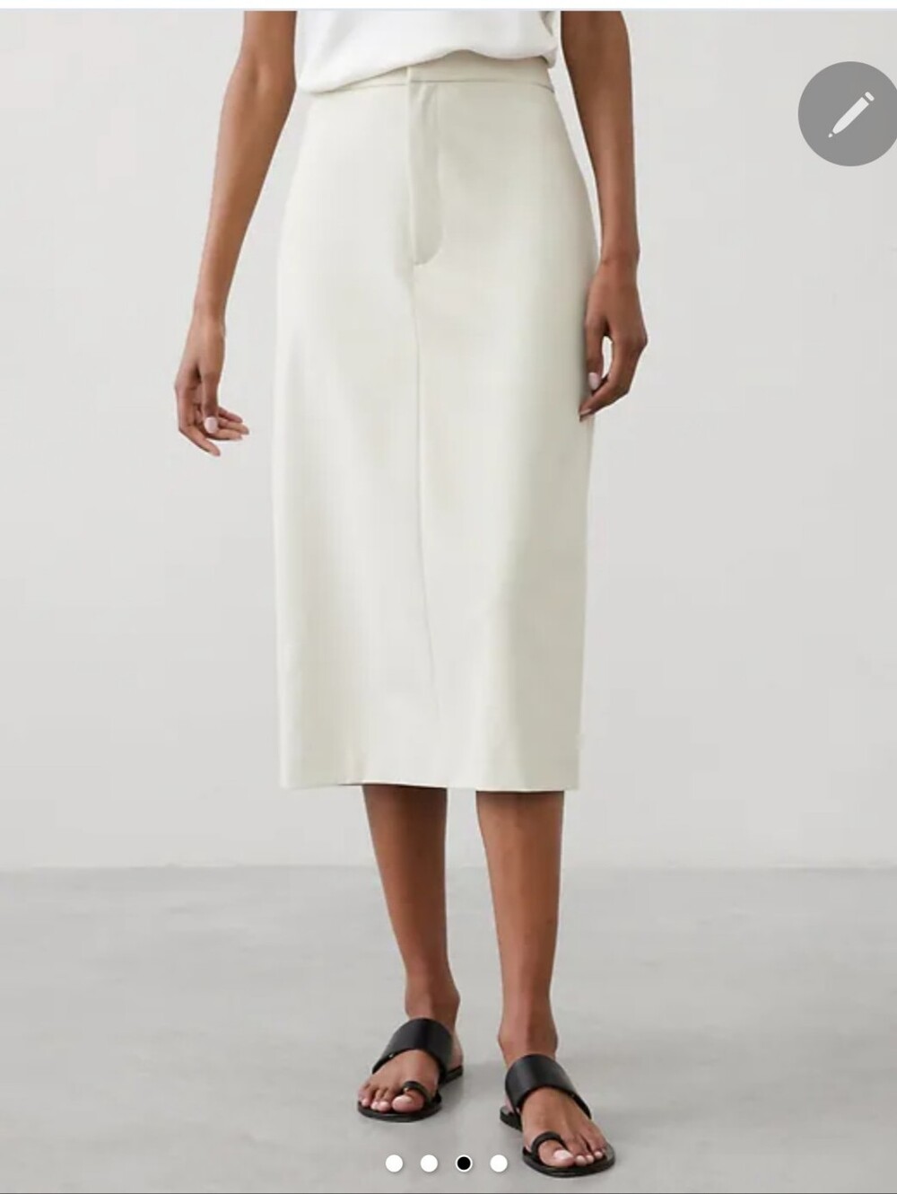 Banana Republic Pencil Skirt Black Tailored Lined Midi